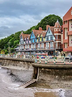Cardiff Prints: Architecture at the seafront, Penarth, Vale of Glamorgan, Wales, United Kingdom, Europe