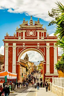 Females Prints: Arco de Triunfo, Ayacucho, Peru, South America
