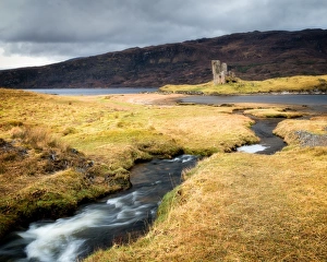 Sutherland Prints: Ardvreck Castle, Sutherland, Highlands, Scotland, United Kingdom, Europe