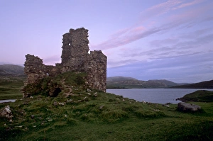 Ardwreck Castle, on the shores of Loch Assynt, Sutherland, Highland region