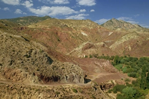New Castile Prints: Arid landscape of mountains and gullies near Albacete