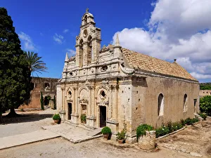 Rethymno Prints: Arkadi Monastery, Rethymno Region, Crete, Greek Islands, Greece, Europe