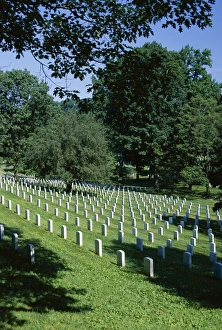 Tomb Stones Prints: Arlington Cemetery, Arlington, Virginia, United States of America (U