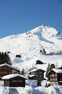 Chalet Prints: Arosa mountain resort, Graubunden, Swiss Alps, Switzerland, Europe