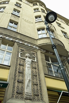 Art deco detail, Prague, Czech Republic, Europe