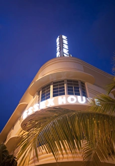 Miami Beach Prints: Art Deco Essex House, a hotel in Miami Beach, Florida, United States of America