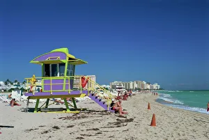 Florida Prints: Art Deco lifeguard station on South Beach