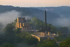 Bulgarian Prints: Art Gallery and Asenid Monument, memorial statue of the Assen Brothers
