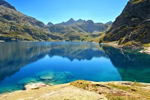 Pyrenees Atlantiques Prints: Artouste lake in Osseau valley, Pyrenees-Atlantiques, France, Europe
