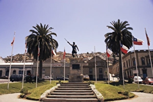 Chile Prints: Arturo Pratt monument, Coquimbo, Norte Chico, Chile, South America