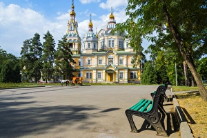 Kazakhstan Prints: Ascension Cathedral (Zenkov Cathedral), Panfilov Park, Almaty, Kazakhstan, Central Asia