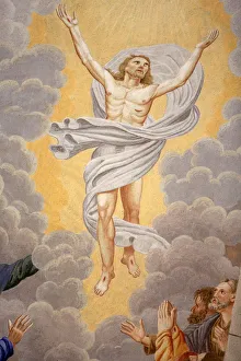 Ascension of Christ, St. Nicolas de Veroce church, Haute-Savoie, France, Europe