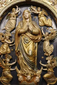Renaissance Prints: Ascension of the Virgin Mary statue in the Mosque (Mezquita) and Cathedral of Cordoba