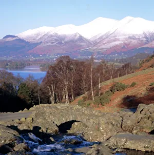 Tough Prints: Ashness Bridge, Skiddaw in the background, Lake District National Park