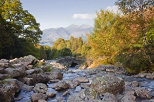 Skiddaw Prints: Ashness Bridge with the Skiddaw range near to Keswick