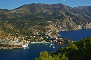 Cephalonia Prints: Assos village, Cephalonia, Ionian Islands, Greek Islands, Greece, Europe
