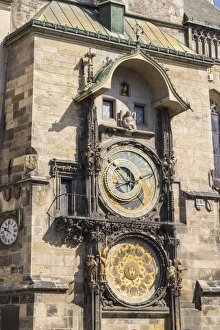 Astronomical Clock Prints: Astronomical Clock, Old Town Hall, UNESCO World Heritage Site, Prague, Czech Republic