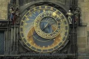 Images Dated 18th November 2008: Astronomical clock, Old Town Square, Prague, Czech Republic, Europe