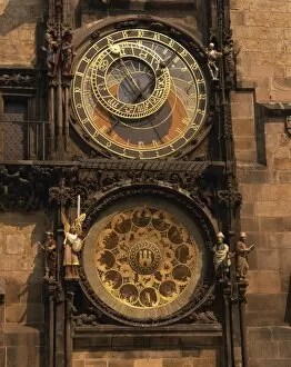 Time Collection: The Astronomical Clock in the Old Town Square in Prague, Czech Republic, Europe