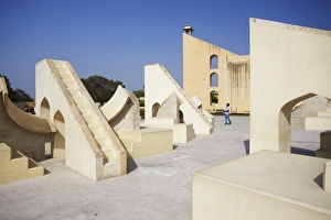 Astronomical instruments at Jantar Mantar, UNESCO World Heritage Site, Jaipur