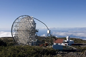 Steel Structure Prints: Astronomical observatory at top of the Taburiente, La Palma, Canary Islands