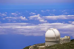 Roque De Los Muchachos Prints: Astrophysic observatory situated near Roque de los Muchachos, La Palma