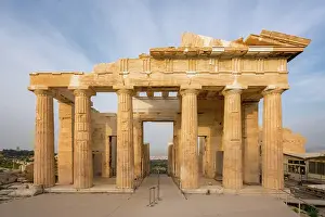 Athens Prints: Athens Acropolis ancient Propylaea building entrance, UNESCO, Athens, Greece