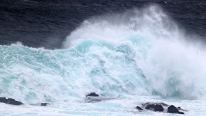 Azores Prints: Atlantic surf at Mosteiros, north west coast