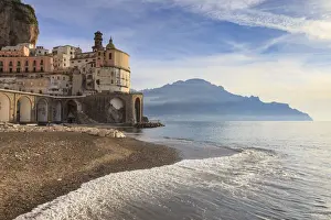 Atrani Prints: Atrani at sunrise, Amalfi Coast, UNESCO World Heritage Site, Campania, Italy, Europe