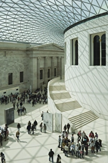British Museum Prints: The Atrium at the British Museum, London, England, United Kingdom, Europe