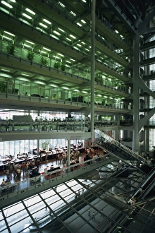 Atrium Prints: The atrium of the Hong Kong & Shanghai Banking Corporation, Hong Kong, China, Asia