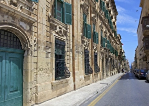 Road Markings Prints: Auberge de Castille one of Vallettas most magnificent buildings