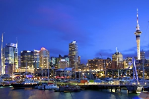 Auckland Prints: Auckland City and Harbour, Auckland, North Island, New Zealand, Pacific