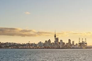 Images Dated 29th April 2011: Auckland city skyline at sunset, Auckland, North Island, New Zealand, Pacific