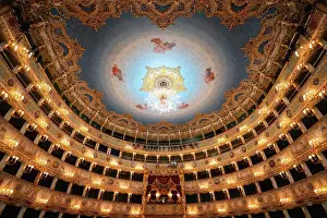 Theatres Prints: Audience Box Seating, Interior of the Gran Teatro La Fenice