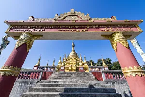 Myanmar Prints: Aung Zay Yan Aung Pagoda, Myitkyina, Kachin state, Myanmar (Burma), Asia