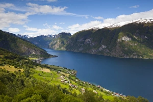 Images Dated 15th June 2009: Aurlandsvangen Overview, Aurlands Fjord, Sogn og Fjordane, Norway, Scandinavia, Europe