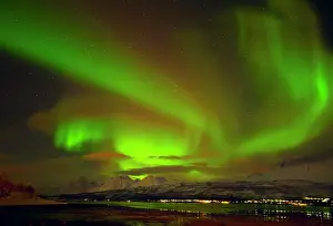 Ethereal Prints: Aurora borealis (Northern Lights) seen over the Lyngen Alps