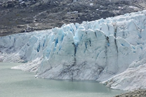 Austdalsbreen Glacier, Styggevatnet Lake, Jostedalsbreen Icecap, Sogn og Fjordane, Norway, Scandinavia, Europe