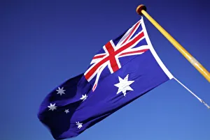 Flag Pole Prints: Australian flag, Australia