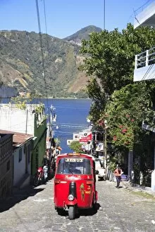Images Dated 27th November 2007: Auto rickshaw, San Pedro, San Pedro La Laguna, Lake Atitlan, Guatemala, Central America