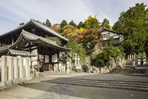 Autumn color around Todaiji Hokkedo in Nara, Japan, Asia