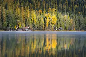 Autumn colours of Lake McDonald, Glacier National Park, Montana, United States of America