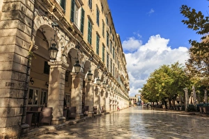 Corfu Prints: Autumn colours, The Liston, Corfu Town, UNESCO World Heritage Site, Corfu, Ionian Islands
