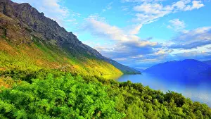 Wakatipu Prints: Autumn evening, Lake Wakatipu, near Queenstown, South Island, New Zealand