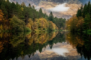 Autumnal Scene Prints: Autumn in Glencoe, Highlands, Scotland, United Kingdom, Europe