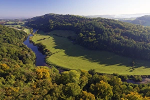 Autumnal Prints: Autumn view north over Wye Valley from Symonds Yat Rock, Forest of Dean, Herefordshire