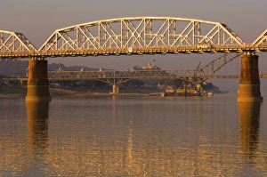 Ayeyarwaddy Prints: Ava Bridge (Inwa Sagaing Bridge), Ayeyarwaddy River, Myanmar (Burma), Asia