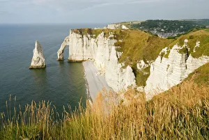 Coastal Views Prints: Aval cliff and Needle, Etretat