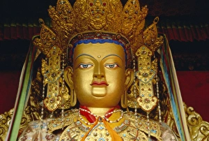 Human Face Prints: Avalokitesvara, the Bodhisattva of compassion, Lhasa, Tibet, China, Asia